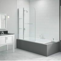 Merlyn 1150x1500mm 2-Panel Curved Bath Screen (6mm)