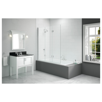 Bath Screen DIBS0032 Merlyn 1400x1500mm 3-Panel Folding Hinged Bath Screen (8mm)