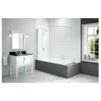 Merlyn 300x1500mm Curtain Rail Bath Screen (8mm)
