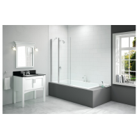Merlyn 900x1500mm 2-Panel Square Folding Bath Screen (6mm)