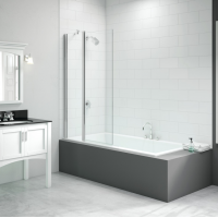 Merlyn 900x1500mm 2-Panel Square Folding Bath Screen (6mm)