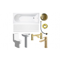 Laurus Full Suite & Bath with Brushed Brass Finishes Laurus Full Suite & Bath with Brushed Brass Finishes