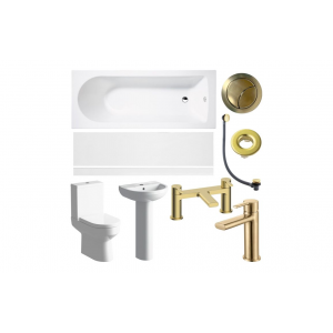 Full Suite & Bath with Brushed Brass Finishes
