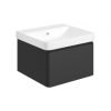 Cosmos 500mm Basin Unit & Rimless Close Coupled WC Pack - Matt Black