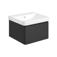 Cosmos 500mm Basin Unit & Rimless Close Coupled WC Pack - Matt Black