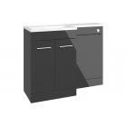 Furniture Pack DIFTP5372 Venosa 1000mm Furniture & BTW WC Pack - Anthracite Gloss (LH) Furniture Pack DIFTP5372 Venosa 1000mm Furniture & BTW WC Pack - Anthracite Gloss (LH)