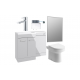 Venosa 1000mm Furniture & BTW WC Pack - Grey Gloss (LH) Venosa 1000mm Furniture & BTW WC Pack - Grey Gloss (LH)