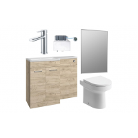Venosa 1000mm Furniture & BTW WC Pack - Oak (LH) Venosa 1000mm Furniture & BTW WC Pack - Oak (LH)