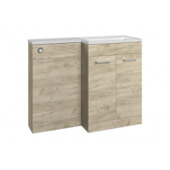 Venosa 1000mm Furniture & BTW WC Pack - Oak (RH)