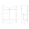 Vista 650mm Vanity & C/C Toilet Pack