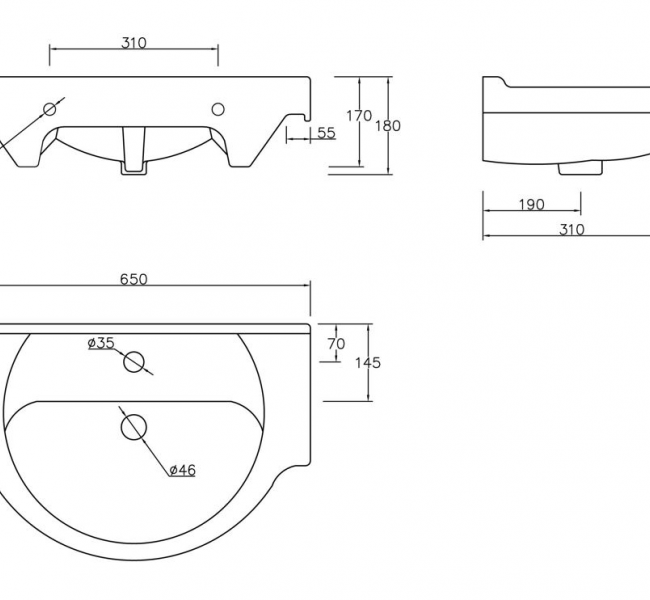 Vista 650mm Vanity & C/C Toilet Pack