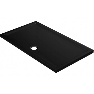 40mm Low Profile Rectangular Trays & Waste - Black