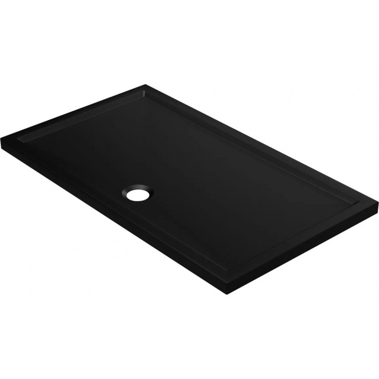 40mm Low Profile Rectangular Trays & Waste - Black