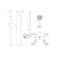 Terra Cool-Touch Thermostatic Bar Mixer Shower - Chrome