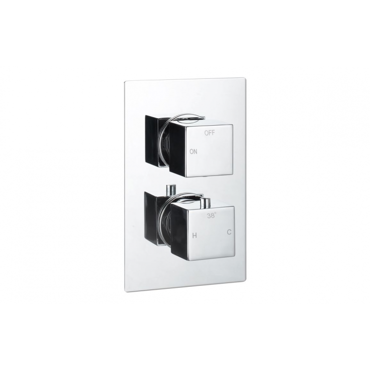 Cosmic Square Shower Valve & Kit Pack 2 - Chrome