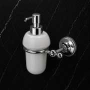 Origins Living Albany Soap Dispenser - Chrome/White ALB-113001-CH Bathroom Wall Fitting