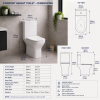 Open Back Close-Coupled W.Cs DIPTP0396 Cedarwood Rimless Comfort Height Close Coupled Open Back WC & Slim Soft Close Seat