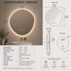 Origins Living Claris CLR-01G068-03 Origins Living Claris Organic Mirror 60x80cm CLR-01G068-03 Illuminated Bathroom Mirror
