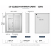 Wall Cabinets DIMS0116 Rika 600mm 2 Door Front-Lit LED Mirror Cabinet