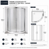 Equal Quadrant Enclosures Chrome Frame DIEQP9096 Classix 900mm x 6mm Glass 2 Door Easy-Fit Quadrant & 45mm Tray Pack - Chrome