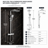 Columns Showers Chrome DICM0580 Argo Cool-Touch Thermostatic Mixer Shower w/Riser & Overhead Kit - Chrome