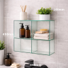 Storage Glass Boxing Pier B008523 Origins Living Pier Glass 4 Box Shelf Square - Bronze B008523