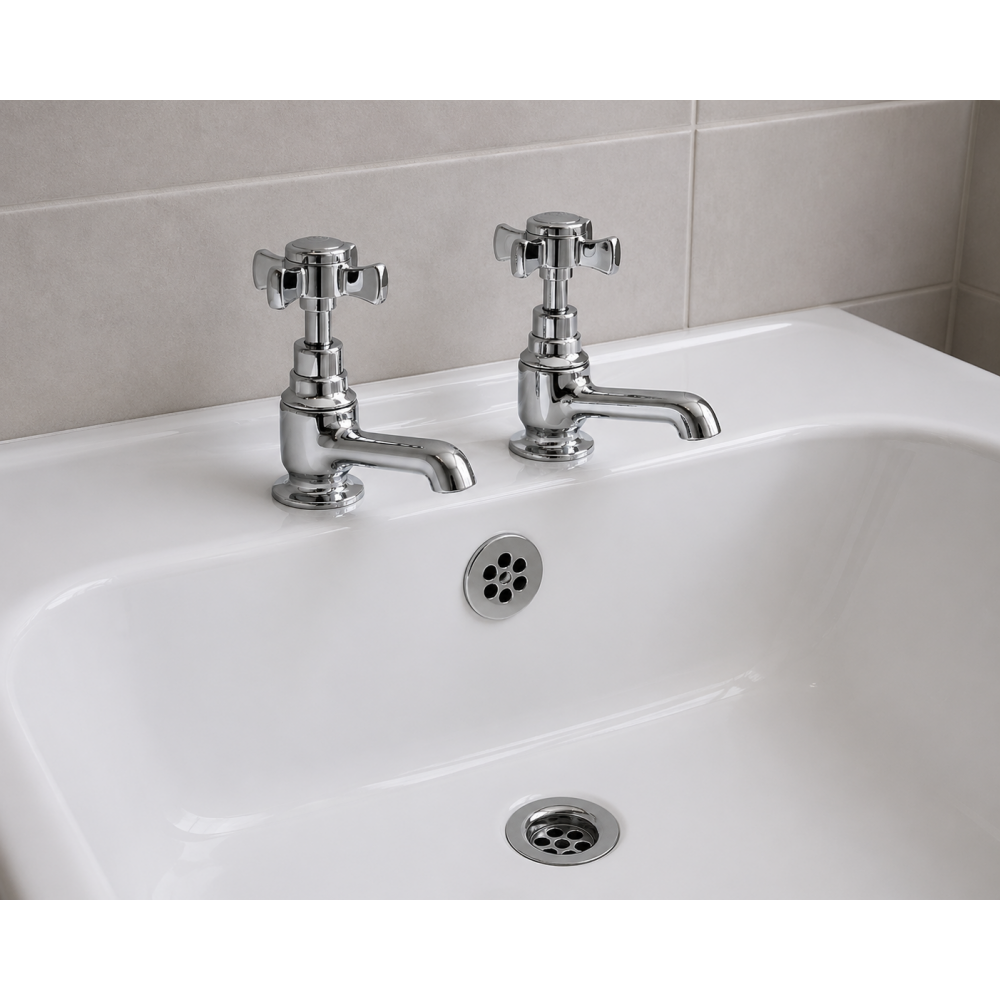 Traditional Bathroom Taps in Chrome DITB2226 Bordon Bath Taps - Chrome