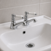 Traditional Bathroom Taps in Chrome DITS2040 Millom Basin Pillar Taps - Chrome