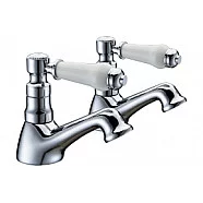 Traditional Bathroom Taps in Chrome DITS2040 Millom Basin Pillar Taps - Chrome