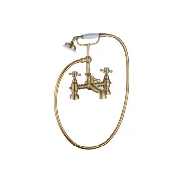 Traditional Bathroom Taps in Gold DITB1112 Tadlow Bath/Shower Mixer & Shower Kit - Brushed Brass