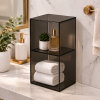Storage Glass Boxing Pier B008479 Origins Living Pier Glass 2 Box Shelf Rectangular - Black B008479