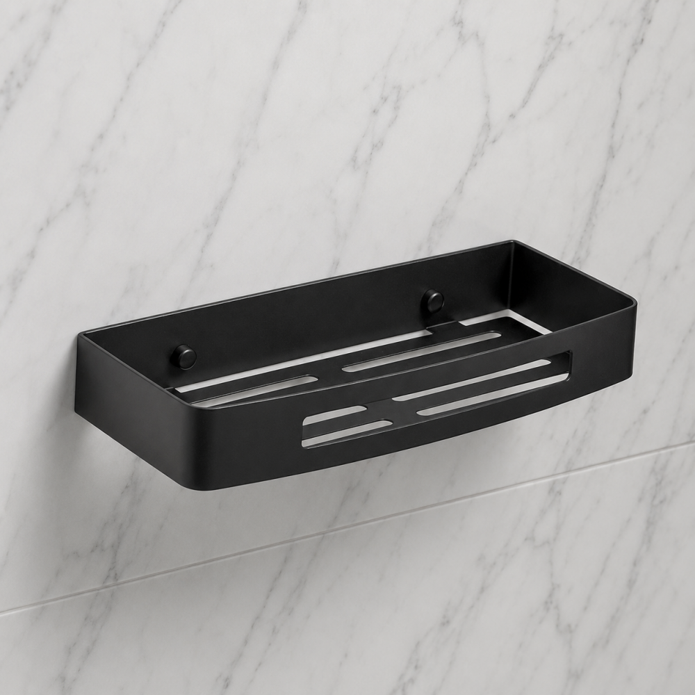 All Shower Baskets 2417-14 Origins Living Nerva Shower Basket - Black 2417-14