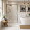 Iconix 1100mm 8mm Glass Semi-Framed Sliding Door - Chrome shower door 