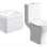 Cosmos 500mm Basin Unit & Rimless Close Coupled WC Pack - Matt White