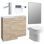 Venosa 1000mm Furniture & BTW WC Pack - Oak (LH)