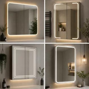 Front-Lit Mirror Cabinets