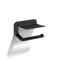 Origins Living Quick Toilet Roll Holder with Shelf - Black 185252