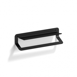 Origins Living Quick Towel Rail & Shelf 45cm - Black 185245 from Ebzone Heating Rada Straight 30mm Ladder Radiator (500x1600x30mm) - Brushed Brass RAA5133