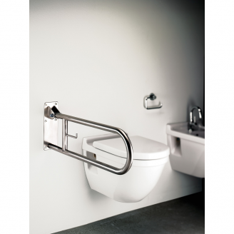 Origins Living Safety Swing Bar - Brushed 090563 from Ebzone Origins Living Tecno Project Bathroom Accessories Origins Living Tecno Project Towel Ring - Brushed Nickel 195015