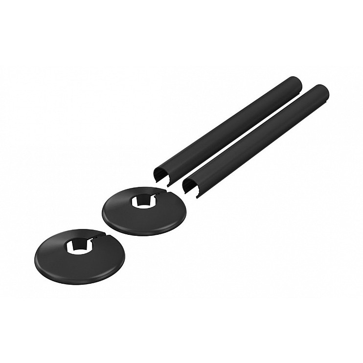 180x18mm Radiator Pipe Sleeves - Black