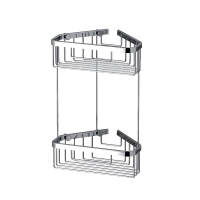 Origins Living Double Corner Shower Basket - Chrome 189779 Origins Living Double Corner Shower Basket - Chrome 189779