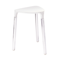 Origins Living Yannis Stool - White/Chrome 2172-02 Origins Living Yannis Stool - White/Chrome 2172-02