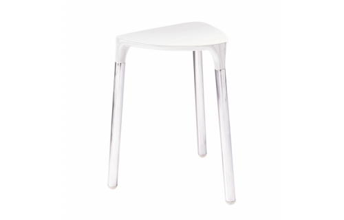 Origins Living Yannis Stool - White/Chrome 2172-02