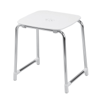 Origins Living Prima Classe Bathroom Stool - White/Chrome 6072-23