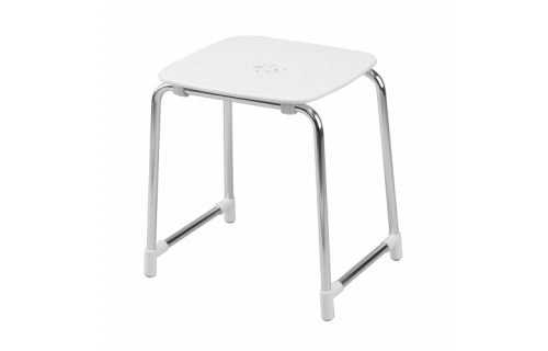 Origins Living Prima Classe Bathroom Stool - White/Chrome 6072-23