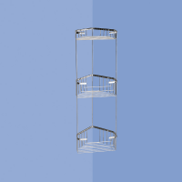 Origins Living Gedy Triple Corner Basket - Chrome 2484-13 Origins Living Gedy Triple Corner Basket - Chrome 2484-13