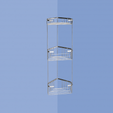 Origins Living Gedy Triple Corner Basket - Chrome 2484-13 Origins Living Gedy Triple Corner Basket - Chrome 2484-13