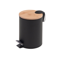 Origins Living Kenta Pedal Bin 3L - Black/Bamboo 1309-41 Origins Living Kenta Pedal Bin 3L - Black/Bamboo 1309-41