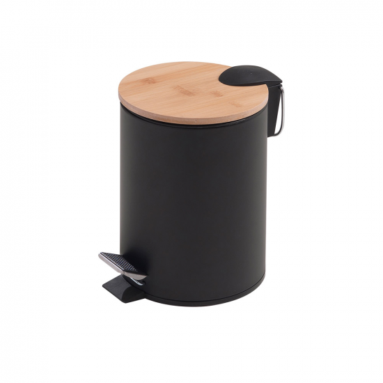 Origins Living Kenta Pedal Bin 3L - Black/Bamboo 1309-41 from Ebzone Origins Living Tecno Project Bathroom Accessories Origins Living Tecno Project Spare/Open Toilet Roll Holder - Black 166275