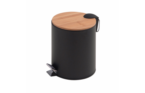 Origins Living Kenta Pedal Bin 5L - Black/Bamboo 1409-41
